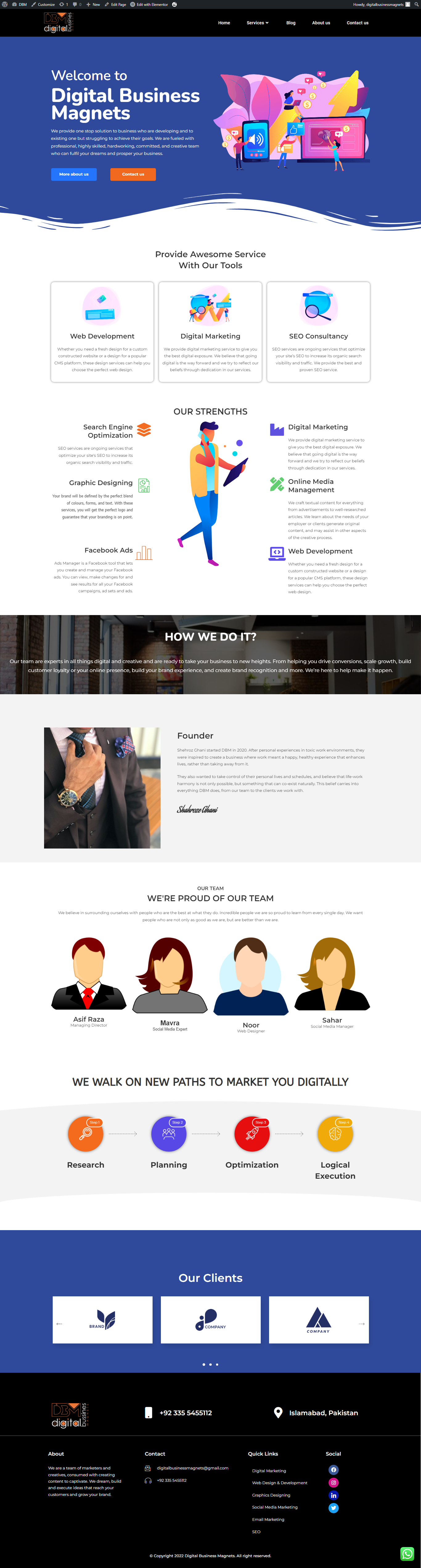 digital agency webiste sample